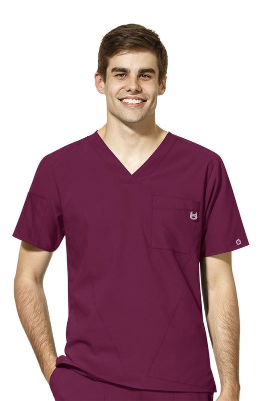 W123 - Blouse médicale - Bordeaux - Homme