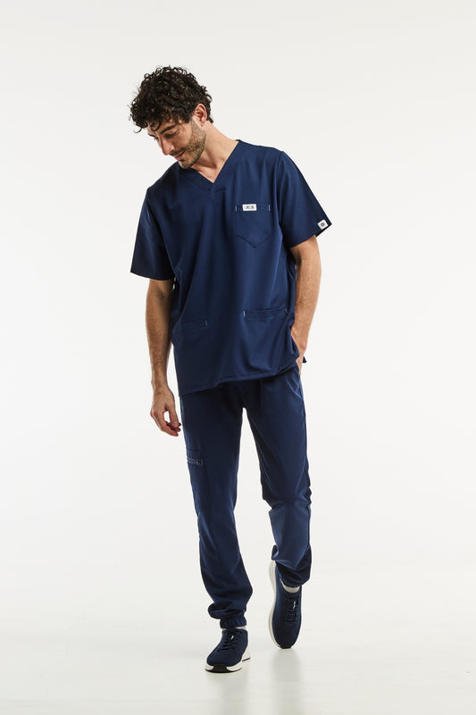 Tenue médicale - Bleu marine, Slimfit - Homme