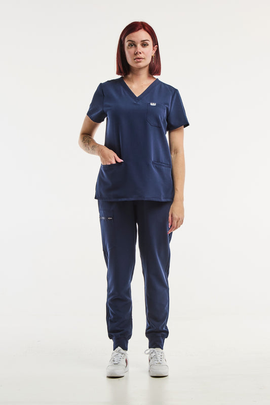 Paris – Tenue Médicale Stretch – Femme – Bleu Marine