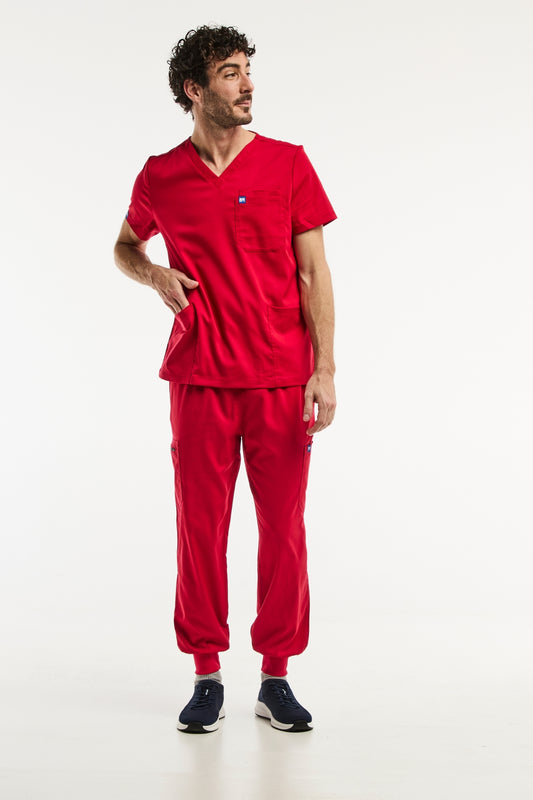 LUCA Jogger - Tenue médicale - Homme - Rouge