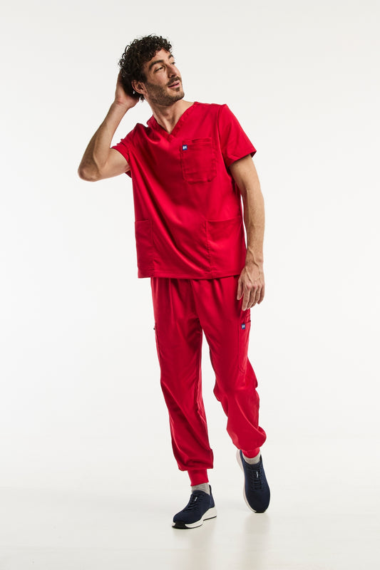 LUCA Jogger - Tenue médicale - Homme - Rouge