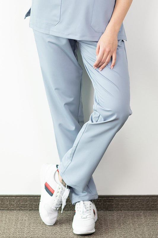 Pantalon médical - Bleu dragée, Confort - Femme
