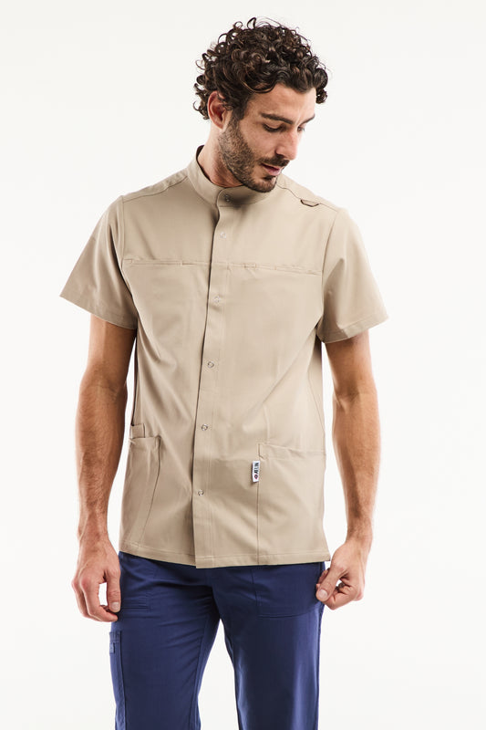 Blouse Médicale Homme Noah – Stretch & Ultra Douce - Sable