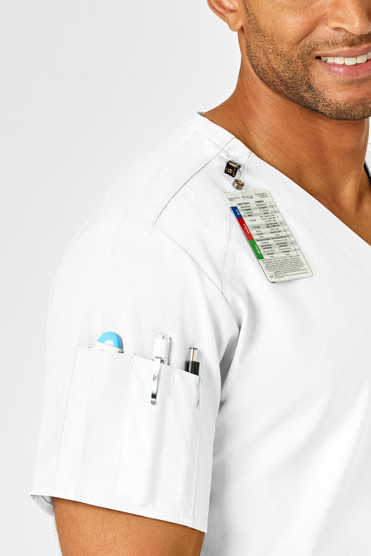 W123 - Blouse médicale - Blanc - Homme