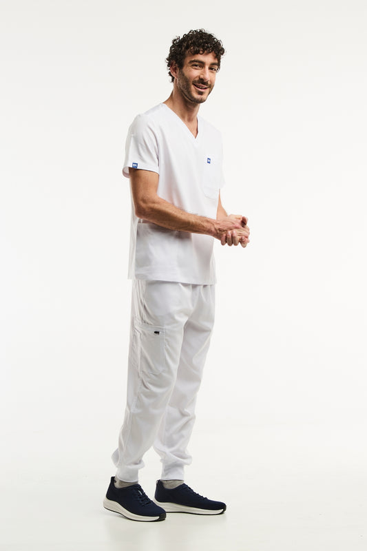 LUCA Jogger - Tenue médicale - Homme - Blanche