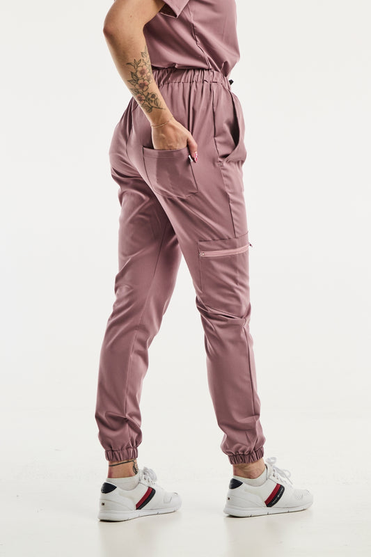 Slimfit– Pantalon médical – Rose