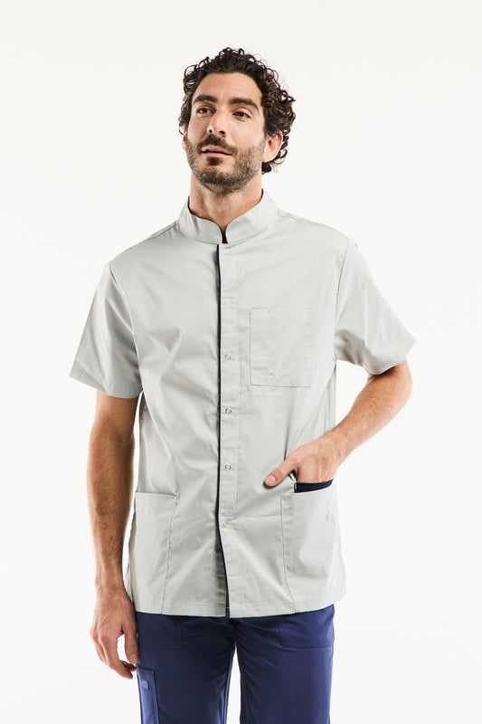 Oscar - Blouse médicale - Homme - Lavage à 60° - Gris