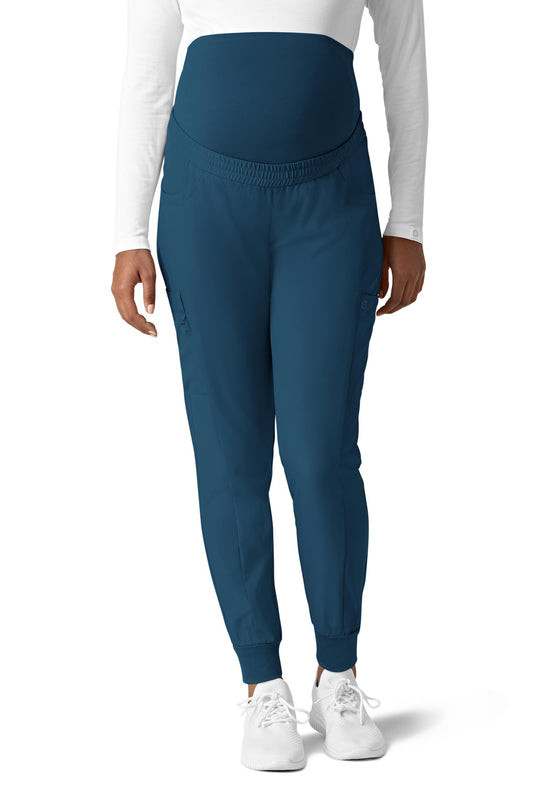 W123 - Pantalon médical femme maternité - Bleu Caraïbes