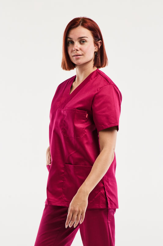 Velilla - Tunique médicale - Unisexe - Bordeaux