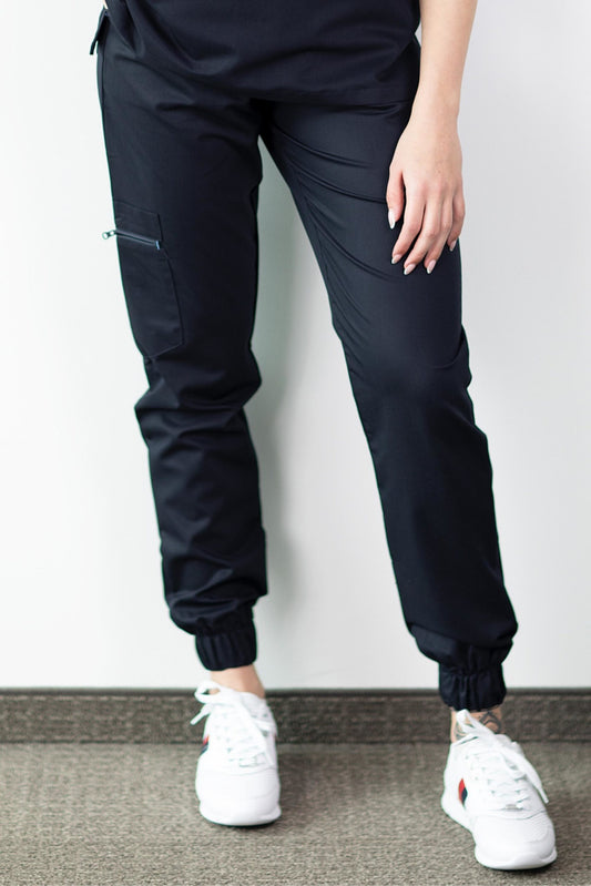 Slimfit – Pantalon médical – Bleu marine – Femme