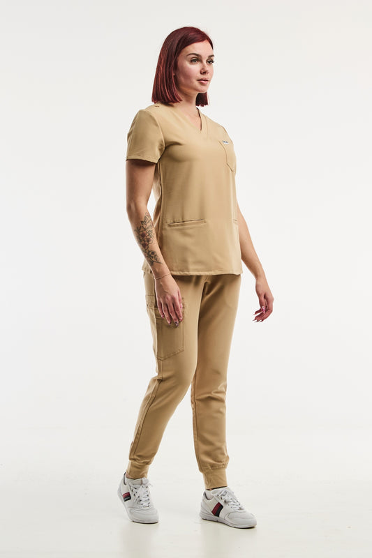 Paris – Tenue Médicale Stretch – Femme – Beige