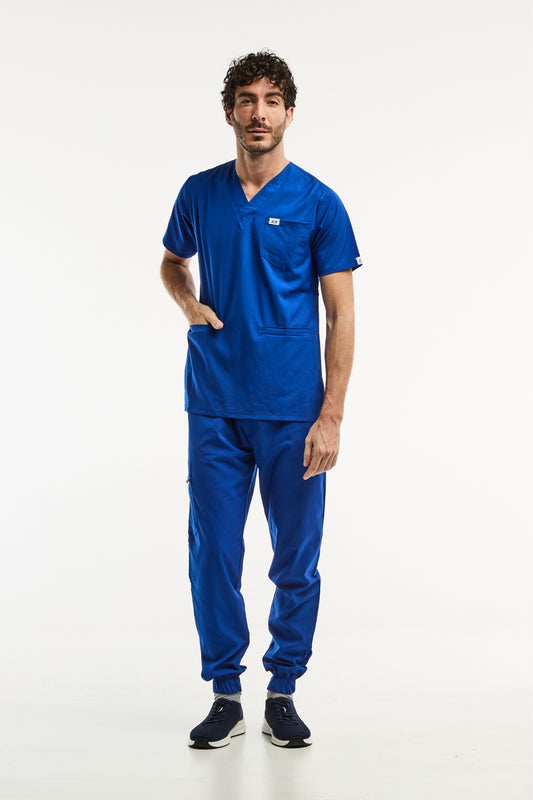Tenue médicale Bleu royal, Slimfit - Homme
