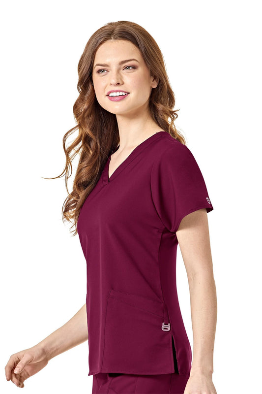 W123 - Blouse médicale - Bordeaux - Femme