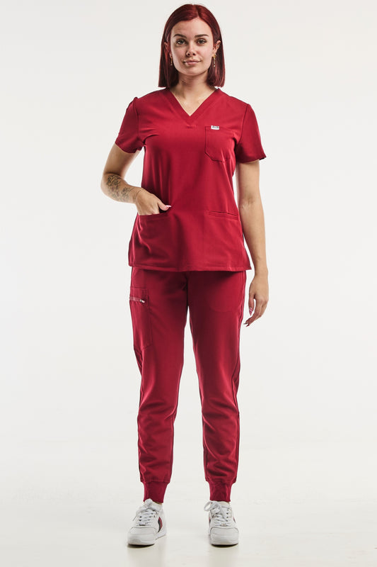 Paris – Tenue Médicale Stretch – Femme – Rouge