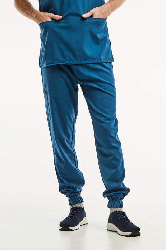 Pantalon médical - Bleu turquoise, Slimfit