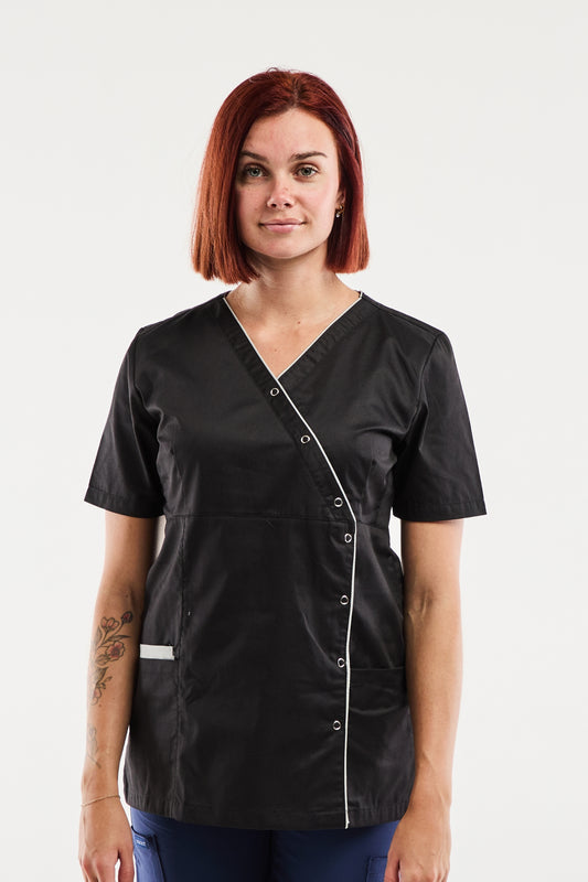 Lima - Blouse médicale - Femme - Lavage à 75°- Noir