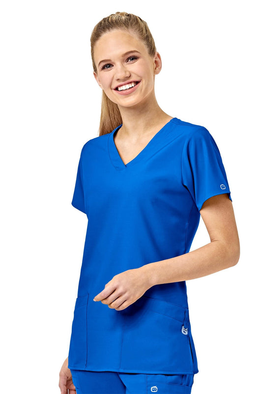 W123 - Blouse médicale - Bleu royal - Femme
