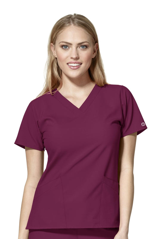 W123 - Blouse médicale - Bordeaux - Femme