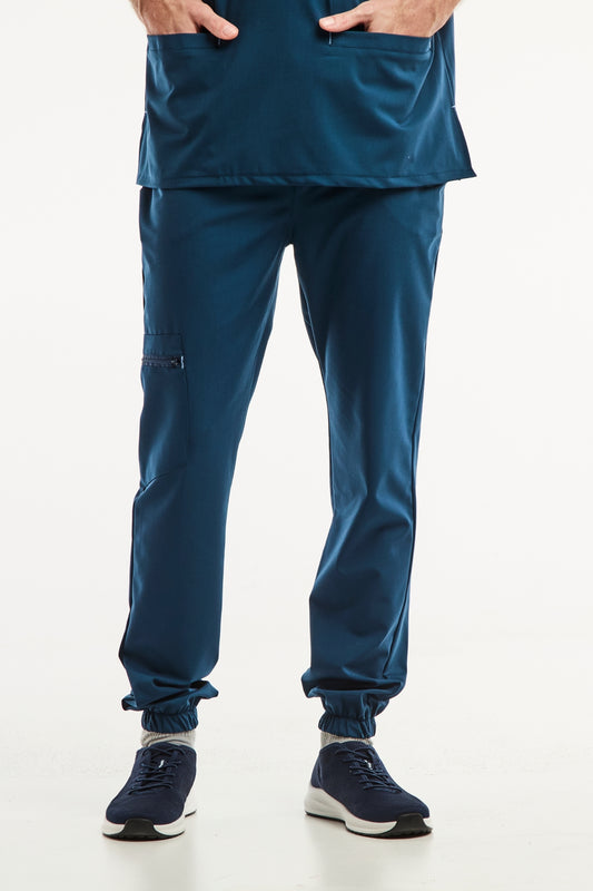 Pantalon médical pour homme - Bleu turquoise, Slimfit