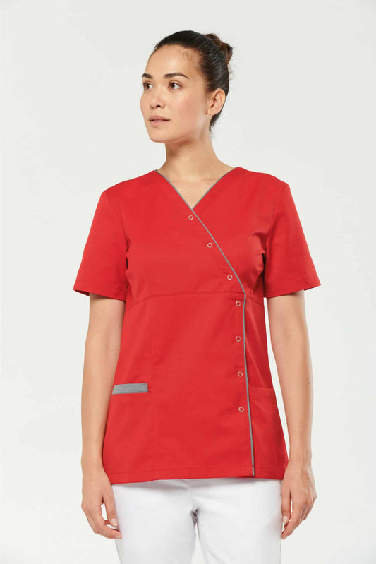 Lima - Blouse médicale - Femme - Lavage à 75°- Rouge