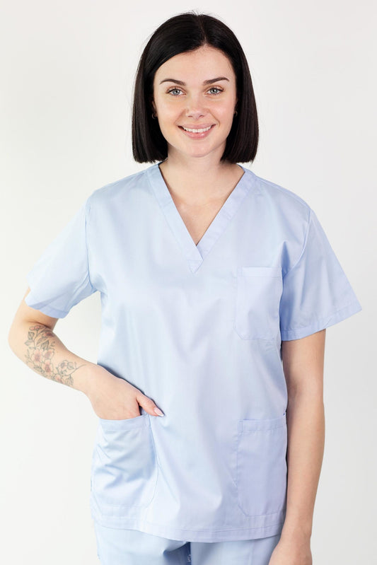 Basicfit - Blouse médicale - Unisexe - Bleu ciel