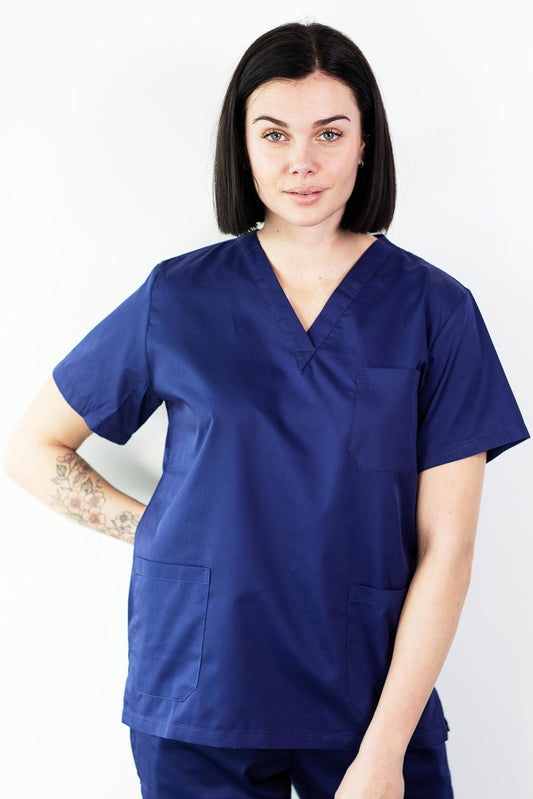 Basicfit - Tunique médicale - Unisexe - Bleu Marine