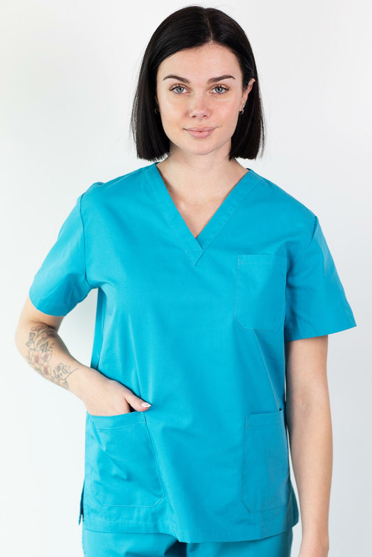 Basicfit - Tunique médicale - Unisexe - Bleu paon