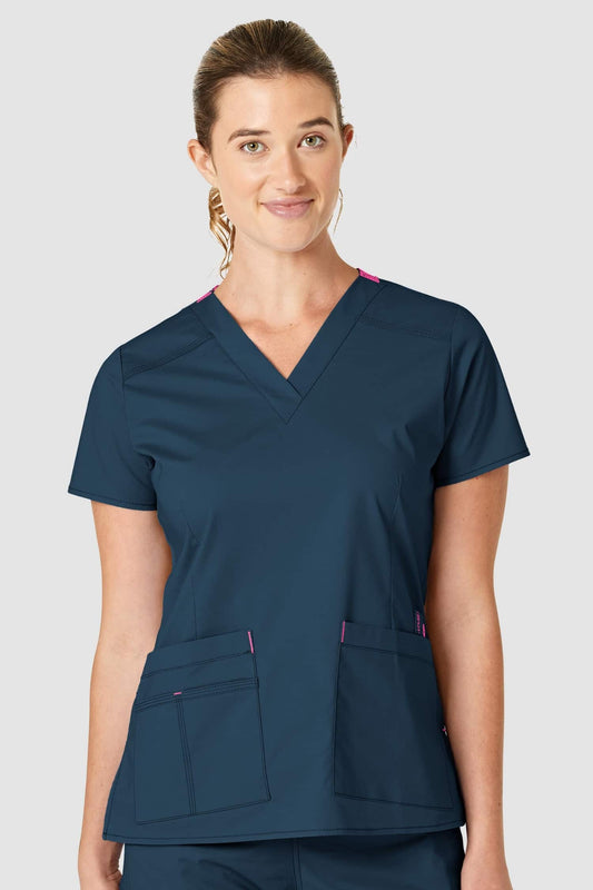 Bella - Blouse médicale - Femme - Bleu Caraïbes