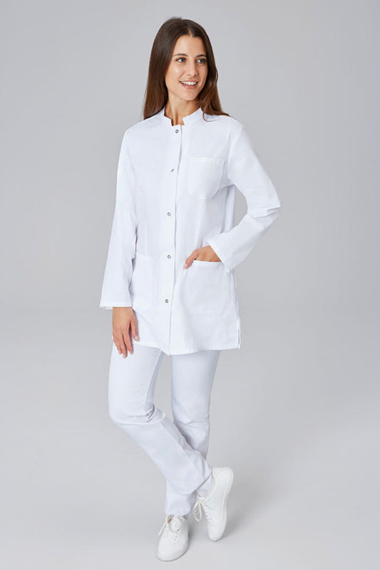 Blouse médicale Femme Blanche manches longues