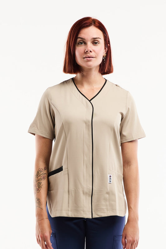 Blouse Médicale Femme Serena – Stretch & Ultra Douce - Sable