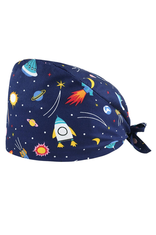 Calot de bloc – Bleu marine imprimé fusée