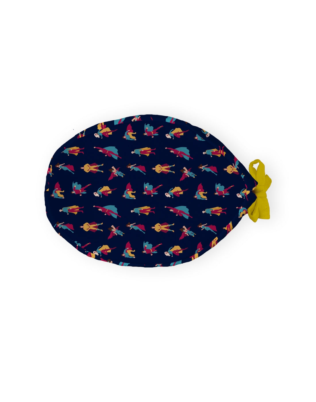 Calot médical aelin – Plateau ovale bleu marine avec poissons jaunes et poignées jaunes