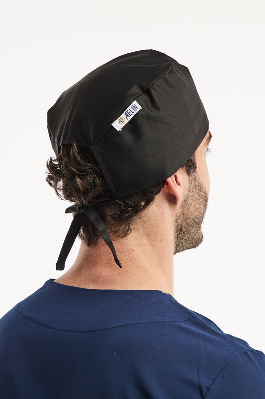 Calot médical –  Noir - Cheveux courts