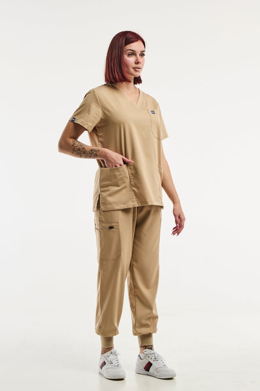 EMMA jogger – Tenue médicale – Femme – Beige