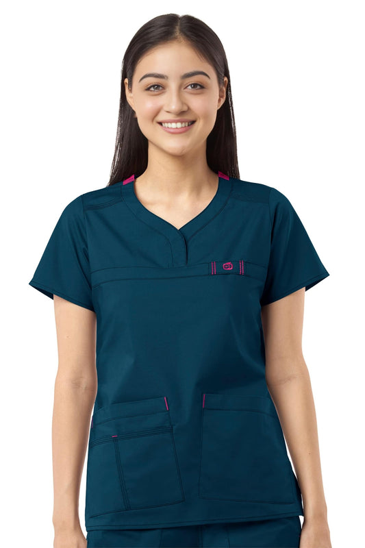 Flex - Blouse médicale - Femme - Bleu Caraïbes