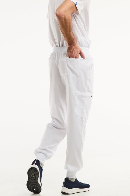 LUCA jogger - Pantalon médical - Homme - Blanc