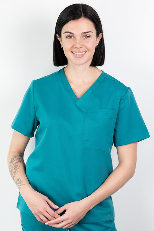 Medfit - Blouse médicale - Unisexe - Bleu paon