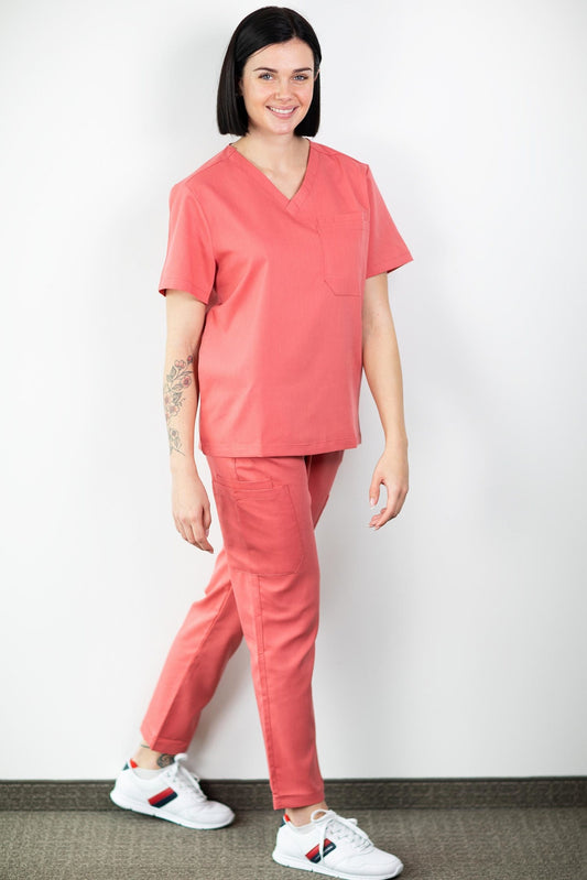 Medfit - Ensemble médical Blouse et Pantalon - Unisexe - Rose