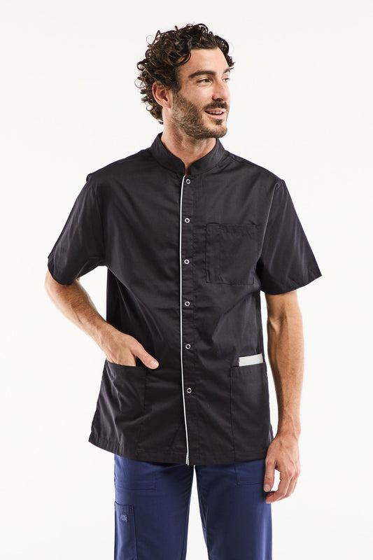 Oscar - Blouse médicale - Homme - Lavage à 60° - Noir