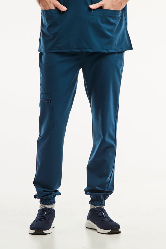 Pantalon médical pour homme - Bleu turquoise, Slimfit