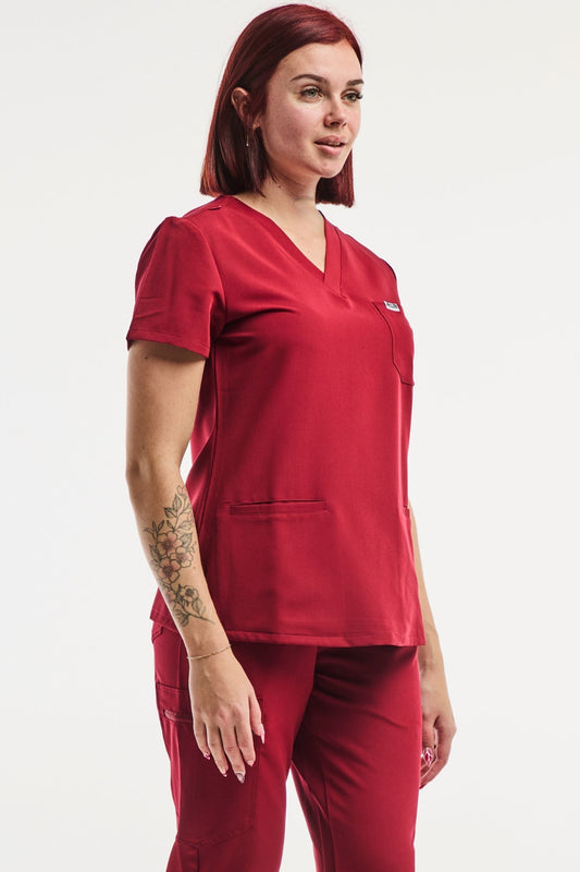 Paris - Tunique Médicale Stretch - Femme - Rouge