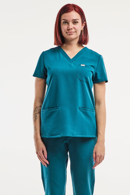 Paris - Tunique Médicale Stretch - Femme - Vert Turquoise