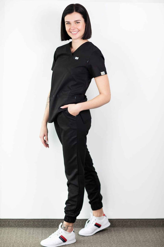 Slimfit – Pantalon médical – Noir