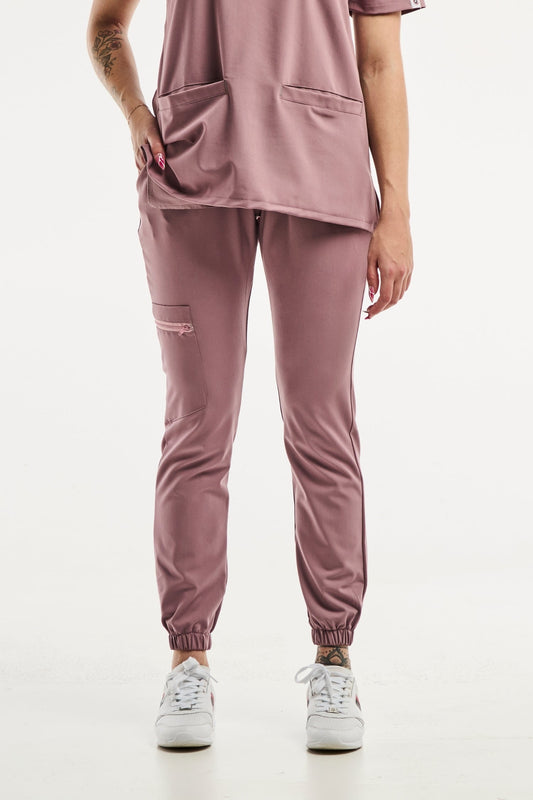 Slimfit– Pantalon médical – Rose