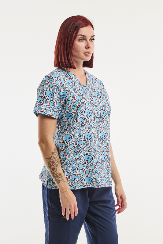 Tunique Médicale Stretch - Femme - Happy Teeth
