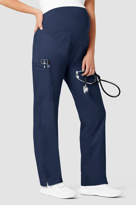 WonderWork - Pantalon médical femme maternité - Bleu marine