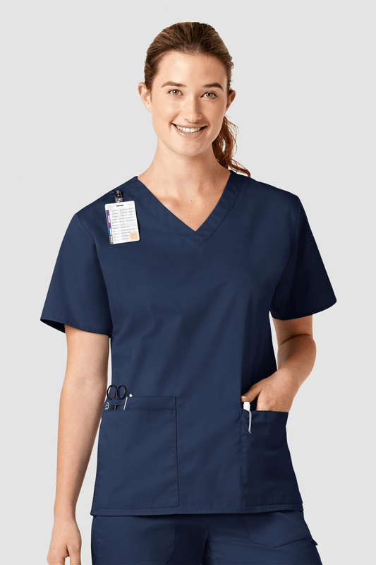 Wonderwork - Blouse médicale - Femme - Bleu Marine