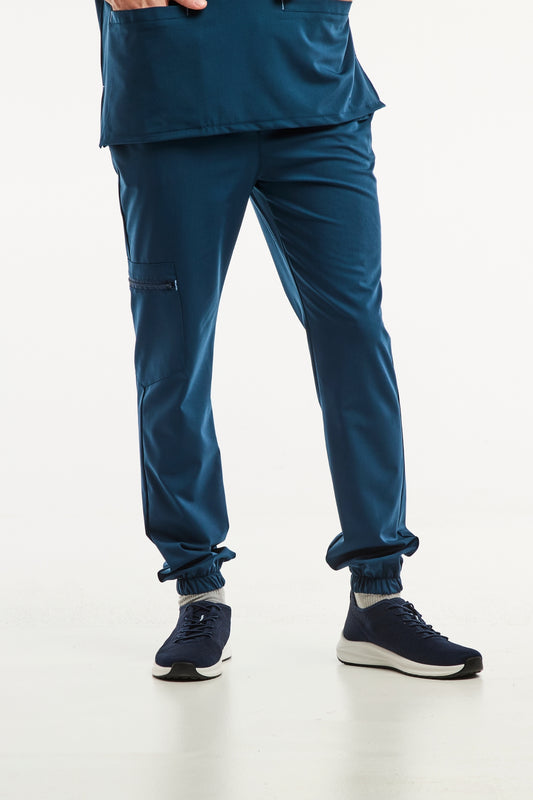 Pantalon médical pour homme - Bleu turquoise, Slimfit