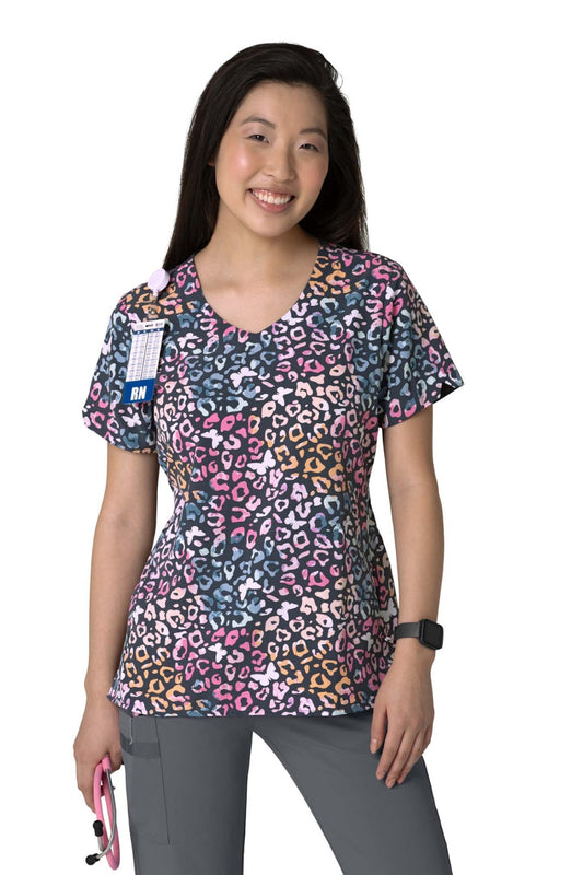 Blouse médicale - Léopard coloré