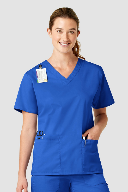 Wonderwork - Blouse médicale - Femme - Bleu royal